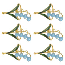 Verfijnde servetringen van gelegeerd staal met delicate-blauw