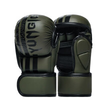 PU Leather Boxing Glove Kickboxing Gloves with-Army Green