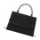 Elegante Abendtasche mit abnehmbarer Metallkette,-Schwarz 1