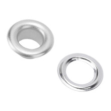 201 Edelstahl 6 mm Ösen mit Unterlegscheiben, 300 Sets, Silber