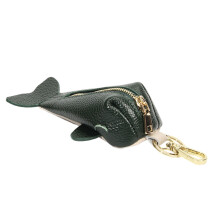 Whale Coin Purse Keychains Small Change Purse Bag Charms-Green
