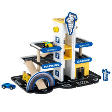 Estación de Servicio Michelin Theo Klein para Niños, Juguete de Madera con 1 Coche, Destornillador y Neumáticos