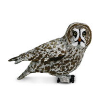 Safari Ltd. Great Grey Owl Figur Figur - Realistisk 2.5" Fågelfigur - Lärande Leksak för Barn 3+