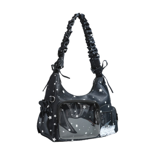 Gift For Friend Small Underarm Bag Comfortable Strap-Black