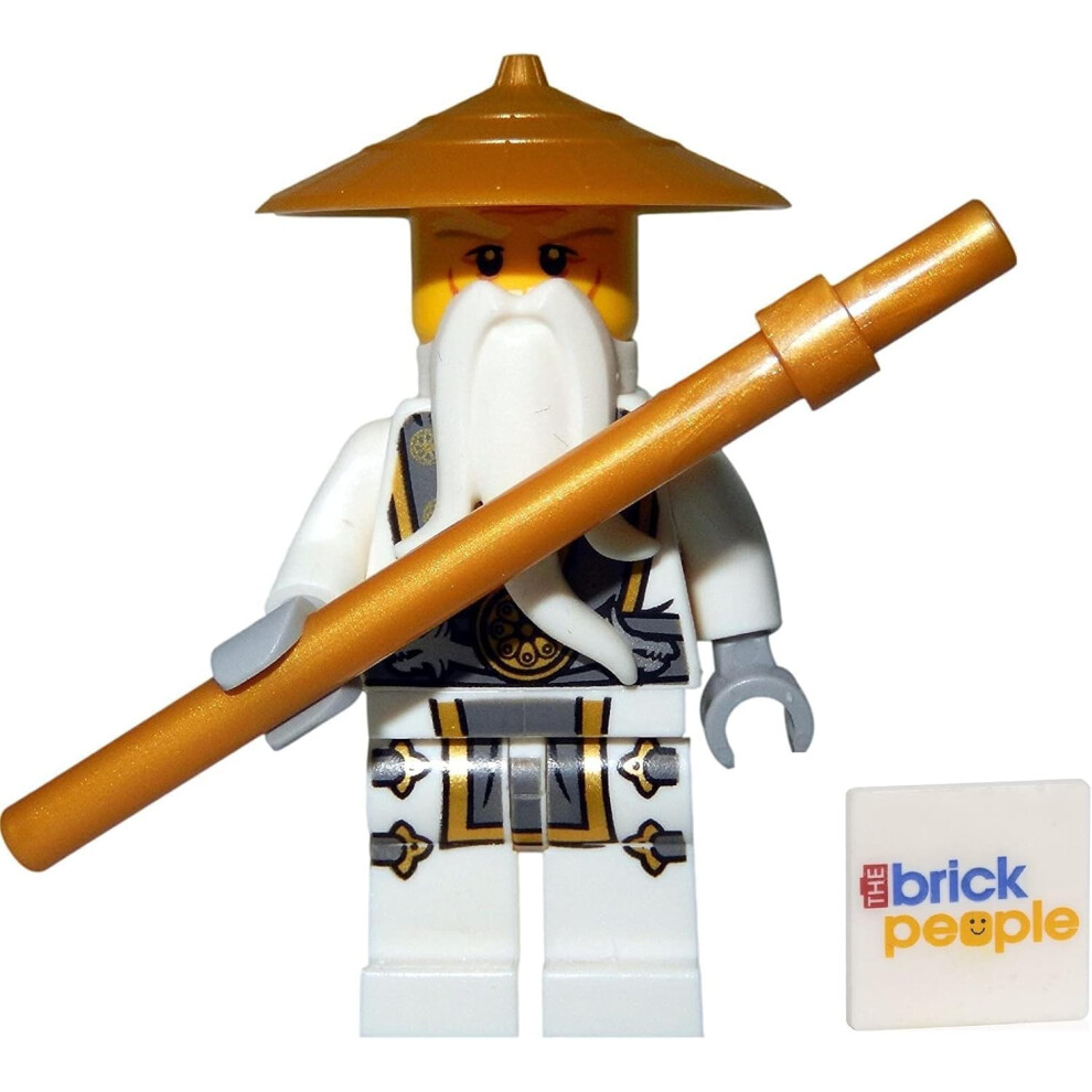 Lego Ninjago: Master Sensei Wu Ninja Dragon Minifigure With Battle Staff