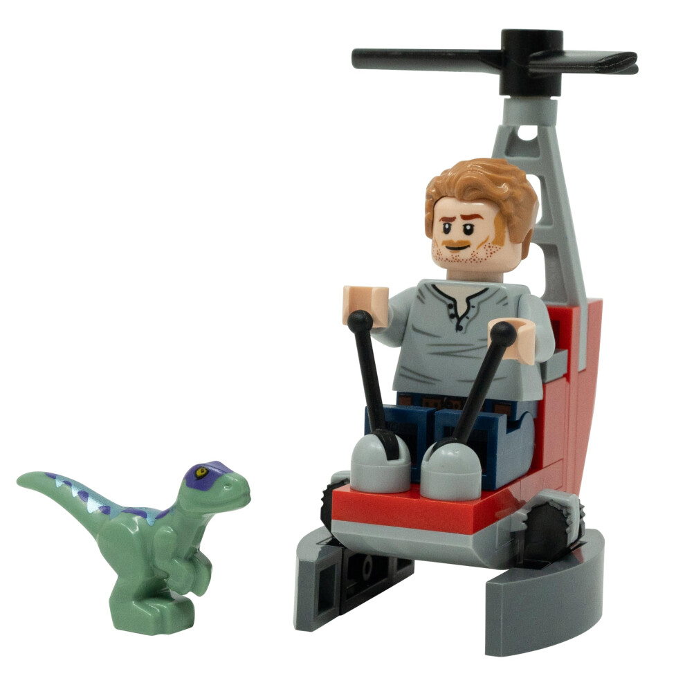 Lego Jurassic World: Owen With Helicopter And Baby Raptor