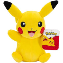 Pokemon Plush Pikachu - 20 cm high - Yellow/red - Official Pokémon Plush Toy for Kids 2+ Years