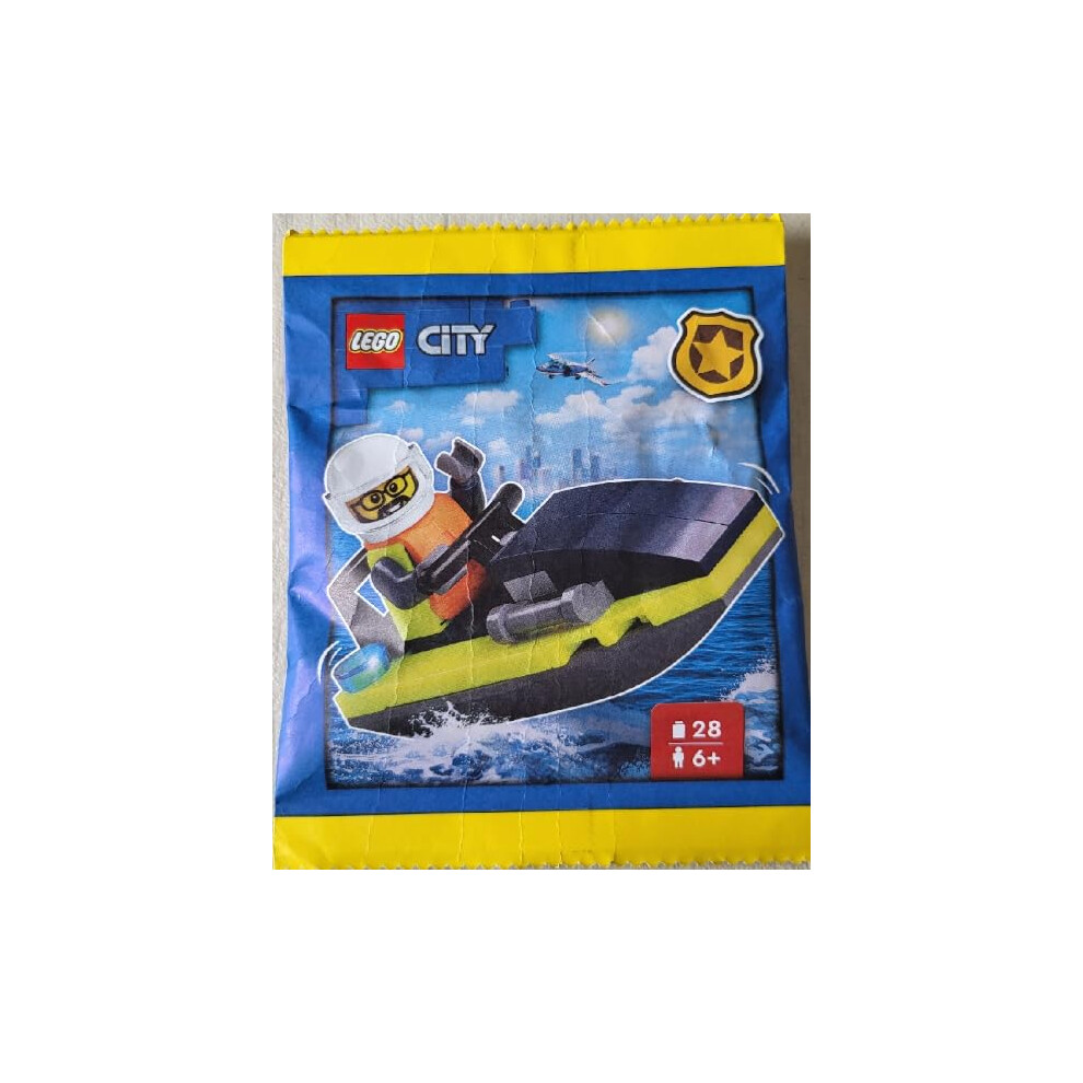 Lego City: Police Officer Minifigure With Jet Ski - Ages 6+