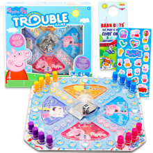 Peppa Wutz Pop Up Brettspiel - Bundle mit Würfel und Aufklebern für Kinder | Peppa Wutz Spiele