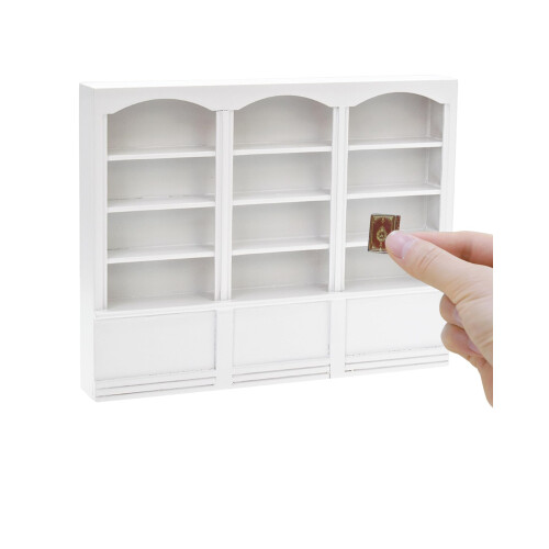 iLAND Libreria Miniaturizzata 1/12 Scale Mobile Libreria in Legno per Libri Mini