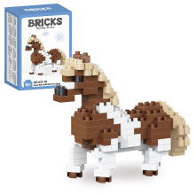 QISHOUTING Mini Juguete de Construcción de Caballo para Niños, Bloques de Caballo en Miniatura & Juguete Educativo para Niñas y Niños