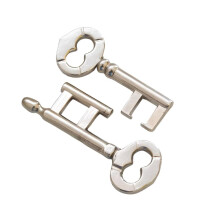Milesmagic Zauberer'S Schlüssel Puzzle Metall Verschlungene Schlüssel Magischer Trick, Silber