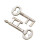 Milesmagic Puzzle Magico Chiave Interbloccata Metallica, Argento 1