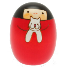 Usaburo Japanse Kokeshi Pop, Sally en Haar Kat