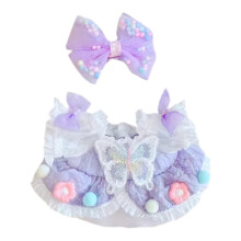 niannyyhouse 10cm~15cm 20cm Plush Doll Clothes Headdress Dresses Purple Skirt Outfit Doll Dressup (20cm)