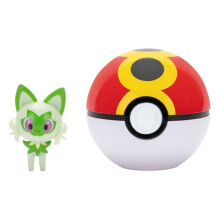 Figura de Combate de 2" Sprigatito con Pokébola Repetidora - Juguete para Niños 4+