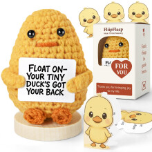 FliipFlaap Lustige Geschenke für Frauen - Enten-Plüsch mit 30 Affirmationskarten - Selbstpflege Deko, Stressabbau oder Ermutigungsgeschenk