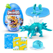 Smashers Mega Jurassic Licht-Up Eiszeit-Ei (Spinosaurus) von ZURU - Smashbarer Dinosaurier mit 6+ Überraschungen