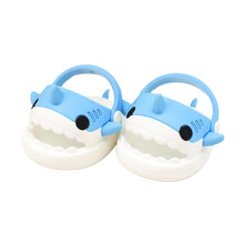 niannyyhouse 20cm Plush Doll Shark Shoes Sandals Slippers 8in Soft Stuffed Plush Toy Accessories Dress Up (Blue)