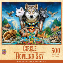 MasterPieces 500 Piece Jigsaw Puzzle for Adults, Family, Or Youth - Circling of The Howling Sky - 15"x21"