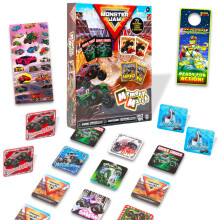 Monster Jam Memory-Spielset - Lernspielzeug-Bundle mit Truck-Karten und Aufklebern