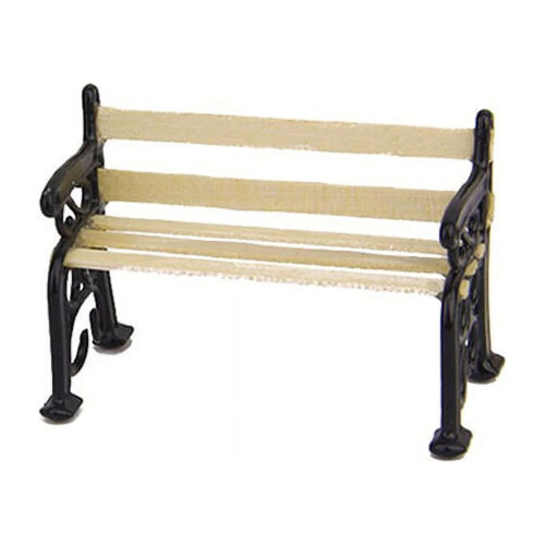 Banc de parc miniature 1/24 pour décoration de maison de poupée, kit DIY