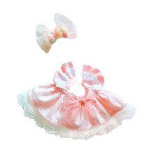 niannyyhouse Vêtements en peluche 20cm Robe unie Accessoires pour poupée (Rose)