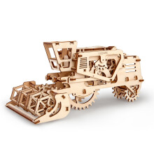 Ugears 3D Self Propelled Model Mechanical Combine Harvester Wooden Gear Puzzle Eco Friendly Craft Set | Stem Learning Diy Kits For Teens | Educationa