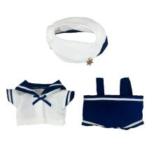 niannyyhouse Set di Abiti per Bambole 17cm, Completo da Marinaio con Cappello, Accessori per Bambole 5.9"-6.7" (Blu Scuro)