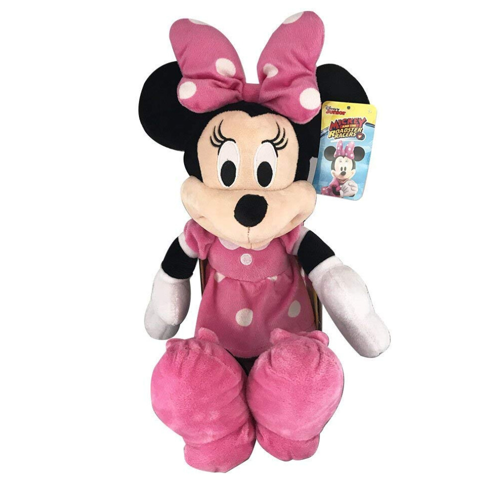 Disney Merchandise Minnie Mouse Large Plush Toy, Polka Dot Dress With Bow Pink