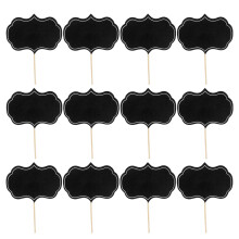 Cake Toppers Cocktail Decorations Cupcake Drink-Black 12 Sticks