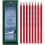 Faber-Castell Faber-Castell Grip 2001 Triangular Graphite Pencil B Grade Red Pack of 8 1