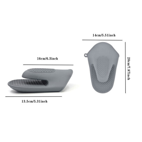 Silicone Oven Mitts Heat Resistant with Clips 1 Pair 2