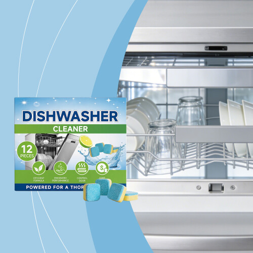 12PCS Dishwasher Detergent Tablets Strong Oil Eliminating Action 1