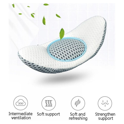 Almohada lumbar con forma de hoja, 45x24cm 1