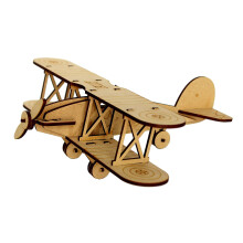 Stonkraft 3D Diy Mdf Puzzle - Glider Aeroplane Retro Plane Model | Wooden Puzzle, Diy, Build Your Own, Construction Toy, Modeling Kit