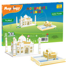 Imagimake Kid Boys And Girl'S Mapology Monuments Of India - Taj Mahal And Golden Temple Construction Blocks Set For Above 5 Years 2 Pcs