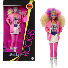 Barbie Signature Puppe, Rockers Sammlerpuppe, 40. Jubiläum der 1986er Linie, Puppenständer und Verpackung