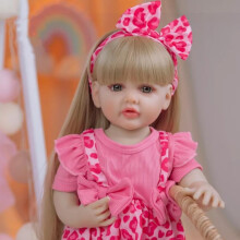 GUESSBELLY Poupée Fille Réaliste 55cm 22inch Princesse avec Cheveux Longs Cadeau Anniversaire