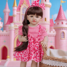GUESSBELLY 55cm Vollkörper Softvinyl Reborn Baby Mädchen Puppe 22 Zoll Prinzessin Spielzeug