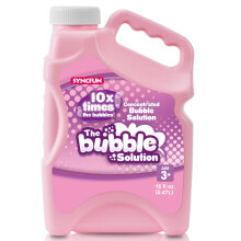 SYNCFUN 16 oz Blasenlösung Nachfüllungen (bis zu 1,25 Gallonen), konzentrierte Lösung für Blasemaschine, Wände, Aktivitäten - Pink