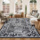 Leoparden-Patchwork-Teppich 244 x 305 cm 2