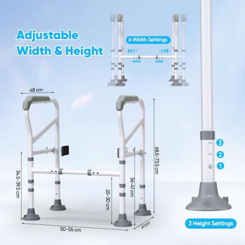 Toilet Frame for Disabled and Elderly, 150KG/300LBS 1