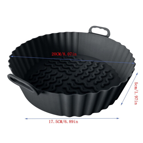 Plaque de cuisson réutilisable pour friteuse à air chaud, 19 cm (7,5 pouces) 2