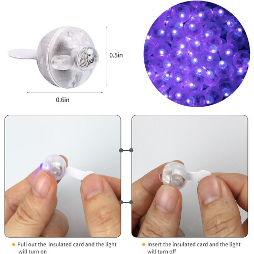 200 Stück lila Mini-LED-Ballonlichter 1