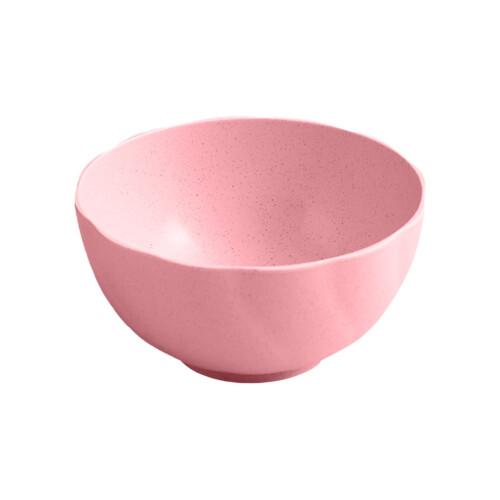 Bol en paille de blé rose, taille moyenne (13,5 cm). 1