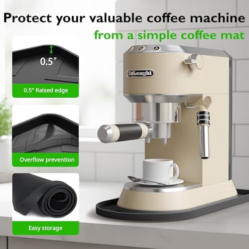 Silicone Coffee Mat 40 x 20 cm Curved Non-Slip 2