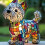 Λάμπα Western Highland White Terrier από βιτρό ρητίνης 3