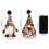 Gebreide gestreepte muts, pluche kabouterpop met nepbontbaard 3