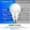 A19LED-pærer, 100 W ækvivalent til dagslys, 5000 K, 6-pak 3